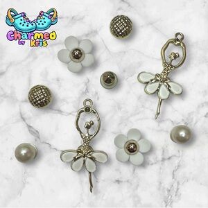 10. Ballerina and Flower Croc Charms